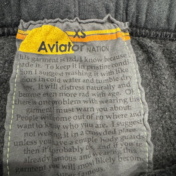 Aviator Nation black sweatpants with neon stripes - Picture 5 of 5